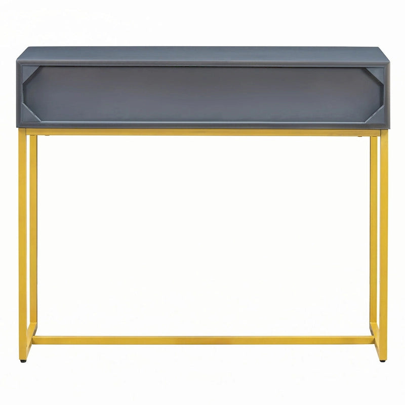 Console moderne et élégante avec rangement, grise