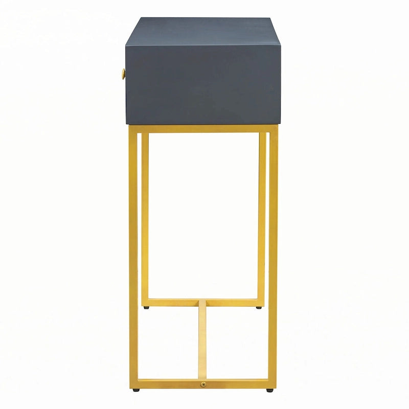 Console moderne et élégante avec rangement, grise