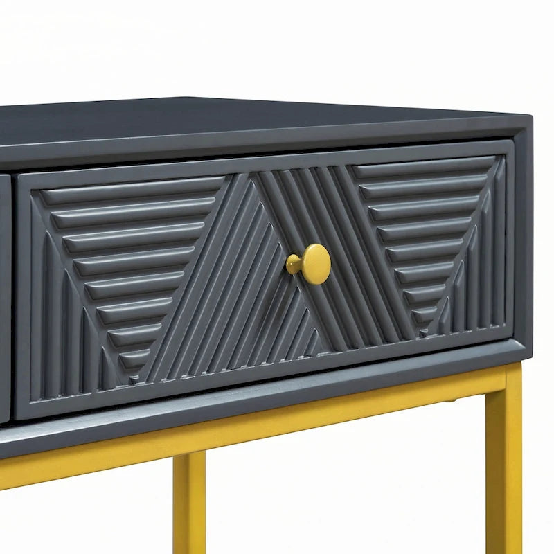 Console moderne et élégante avec rangement, grise