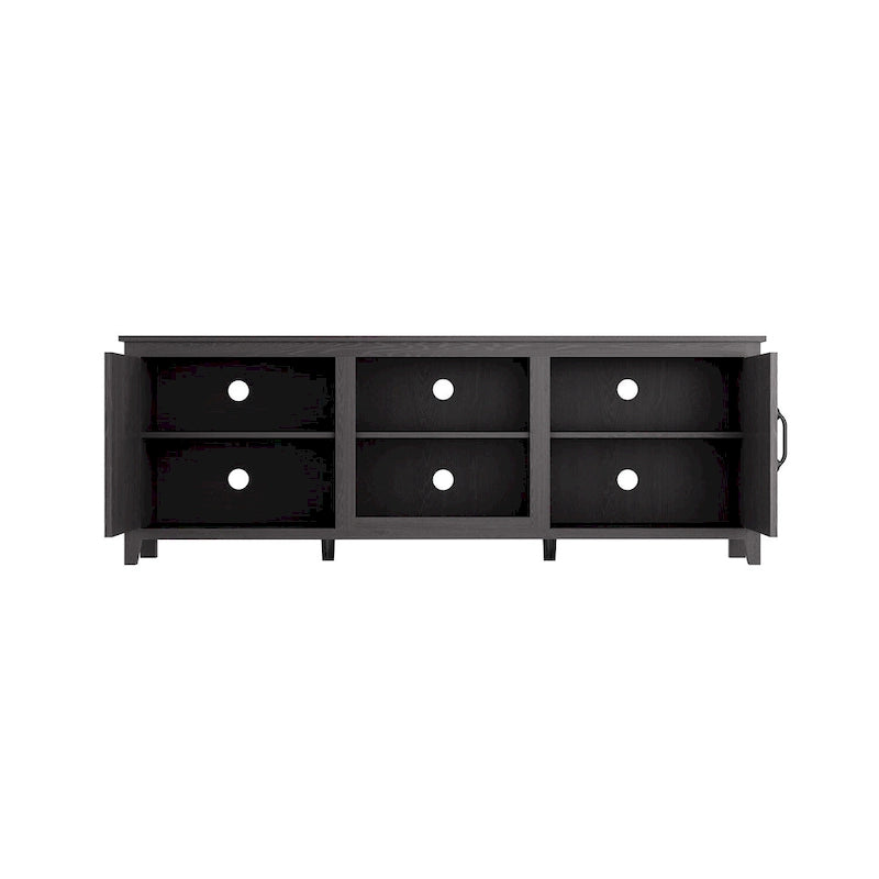 Meuble TV industriel avec 4 étagères ouvertes - Convient aux TV jusqu'à 60", 70" de largeur