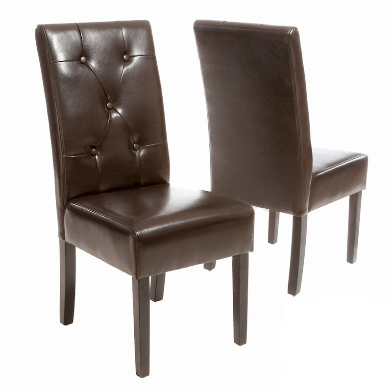 Chaises de salle à manger capitonnées - Lot de 2 - Lin coton, capacité de 136 kg