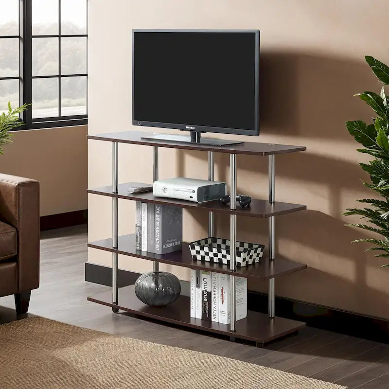 Meuble TV haut XL 55" à 4 niveaux - Montage sans outils