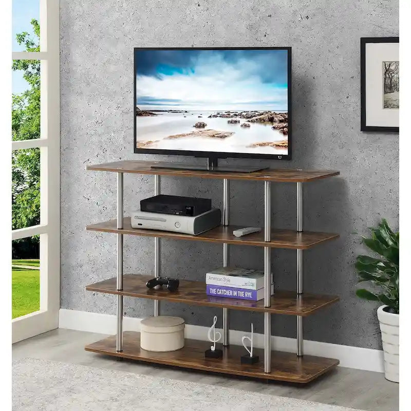 Meuble TV haut XL 55" à 4 niveaux - Montage sans outils
