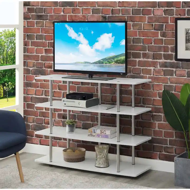 Meuble TV haut XL 55" à 4 niveaux - Montage sans outils