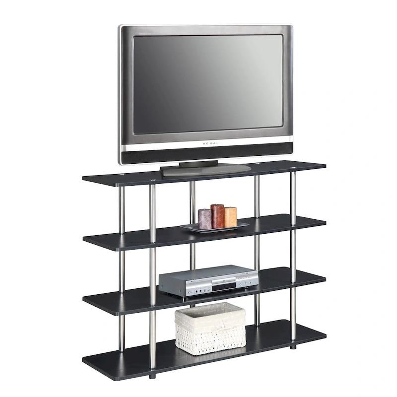 Meuble TV haut XL 55" à 4 niveaux - Montage sans outils