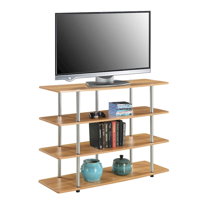 Meuble TV haut XL 55" à 4 niveaux - Montage sans outils