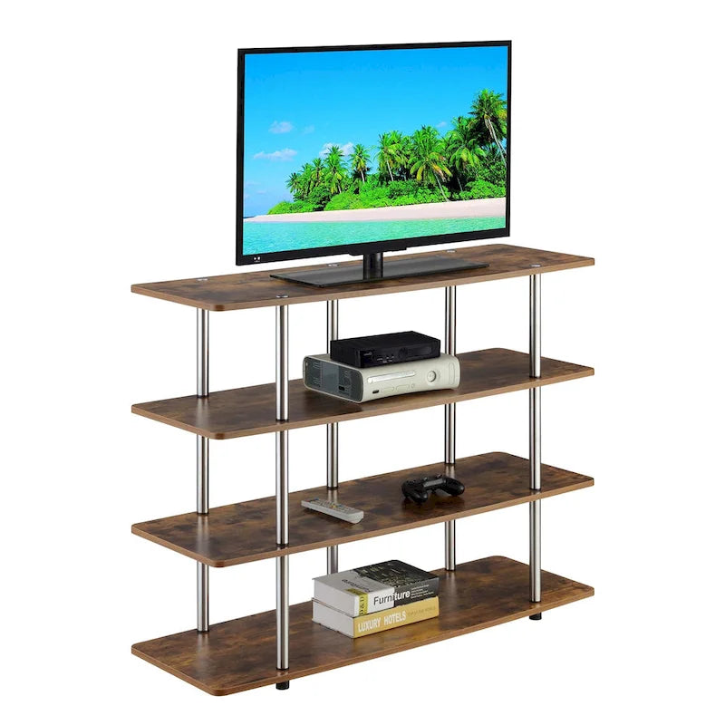 Meuble TV haut XL 55" à 4 niveaux - Montage sans outils