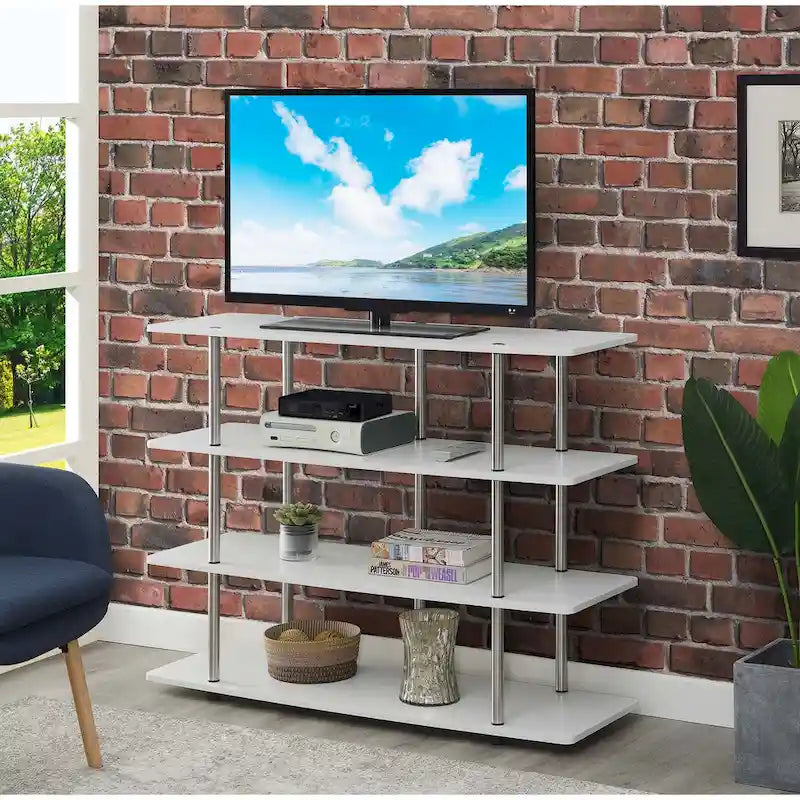Meuble TV haut XL 55" à 4 niveaux - Montage sans outils