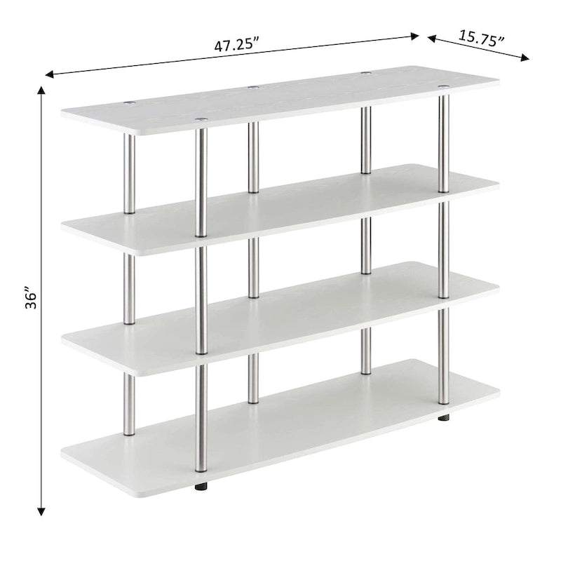 Meuble TV haut XL 55" à 4 niveaux - Montage sans outils