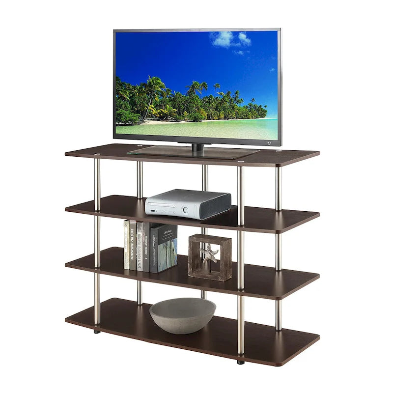 Meuble TV haut XL 55" à 4 niveaux - Montage sans outils