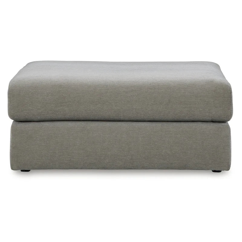 Grand pouf d'appoint - Chenille gris cendré - 44 larg. x 44 prof. x 20 haut. po