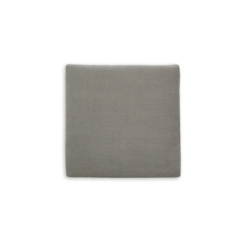 Grand pouf d'appoint - Chenille gris cendré - 44 larg. x 44 prof. x 20 haut. po