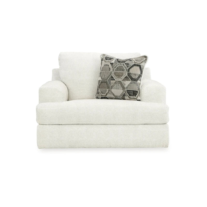 Fauteuil d'appoint surdimensionné en lin – 130 larg. x 104 prof. x 99 haut. cm