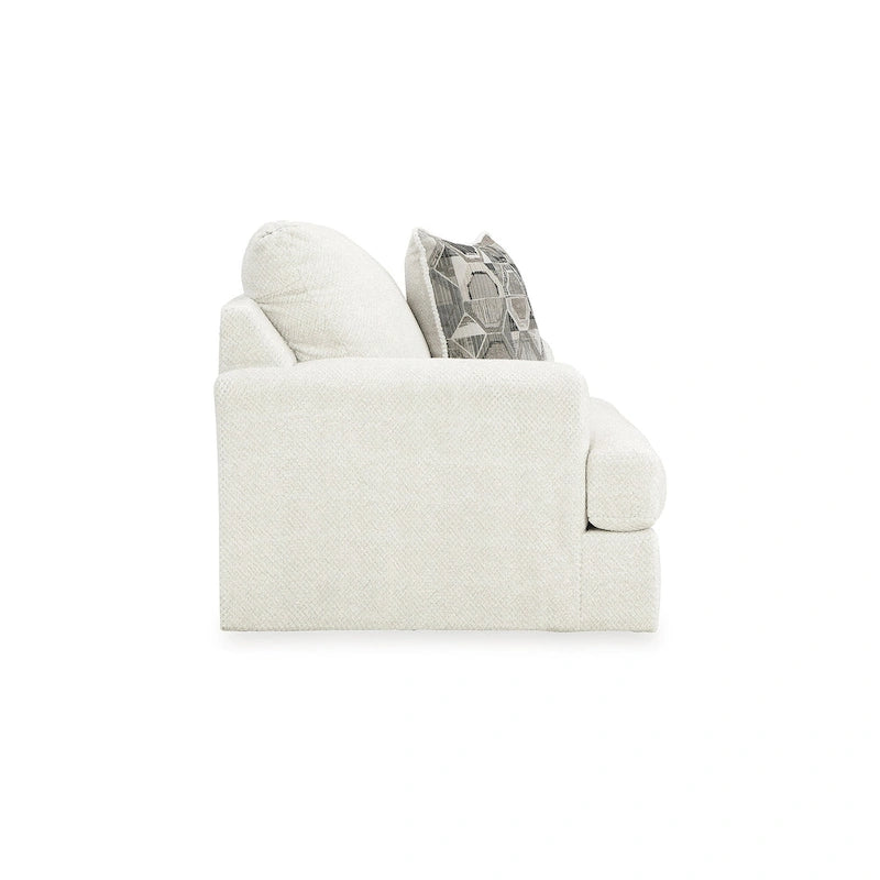 Fauteuil d'appoint surdimensionné en lin – 130 larg. x 104 prof. x 99 haut. cm