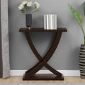 Console Criss-Cross – Table d'entrée et de canapé moderne en grain de bois