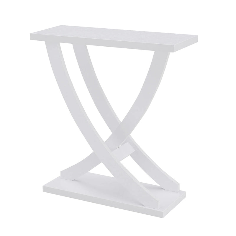 Console Criss-Cross – Table d'entrée et de canapé moderne en grain de bois