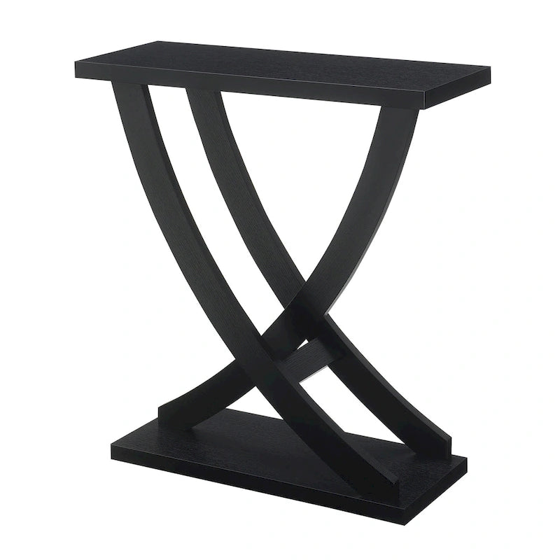 Console Criss-Cross – Table d'entrée et de canapé moderne en grain de bois