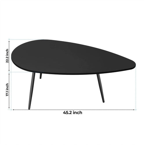 Table basse pour petits espaces - Ovale, 22,2P x 42,5L x 17,1H
