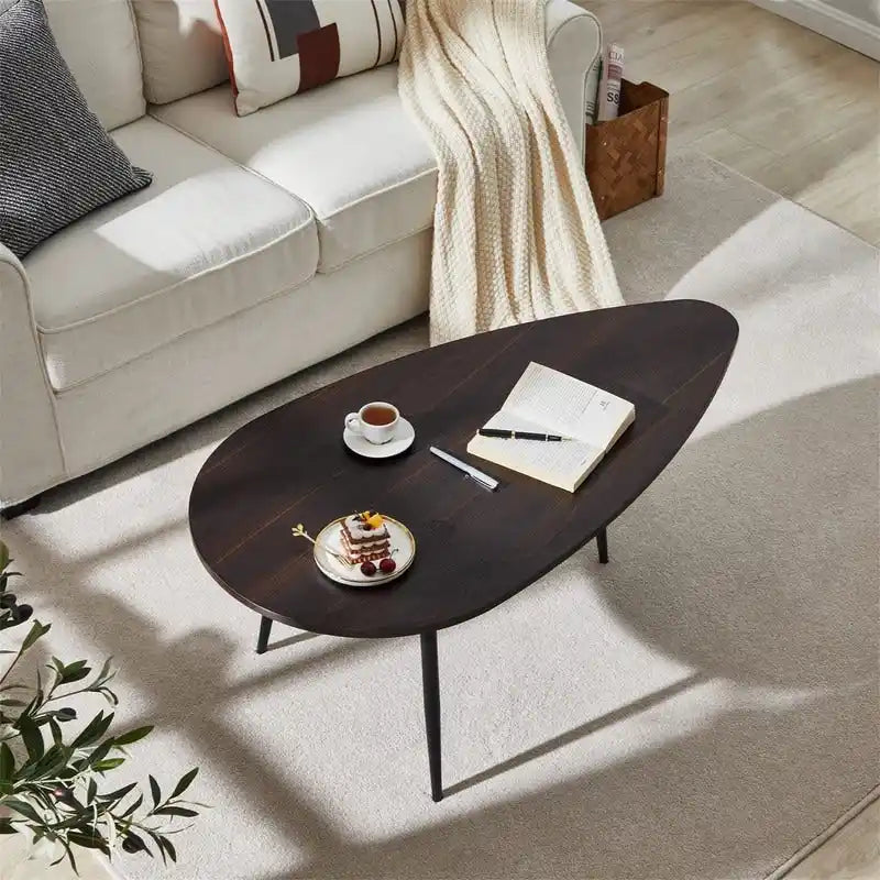Table basse pour petits espaces - Ovale, 22,2P x 42,5L x 17,1H