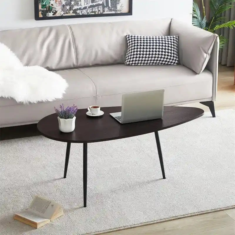 Table basse pour petits espaces - Ovale, 22,2P x 42,5L x 17,1H