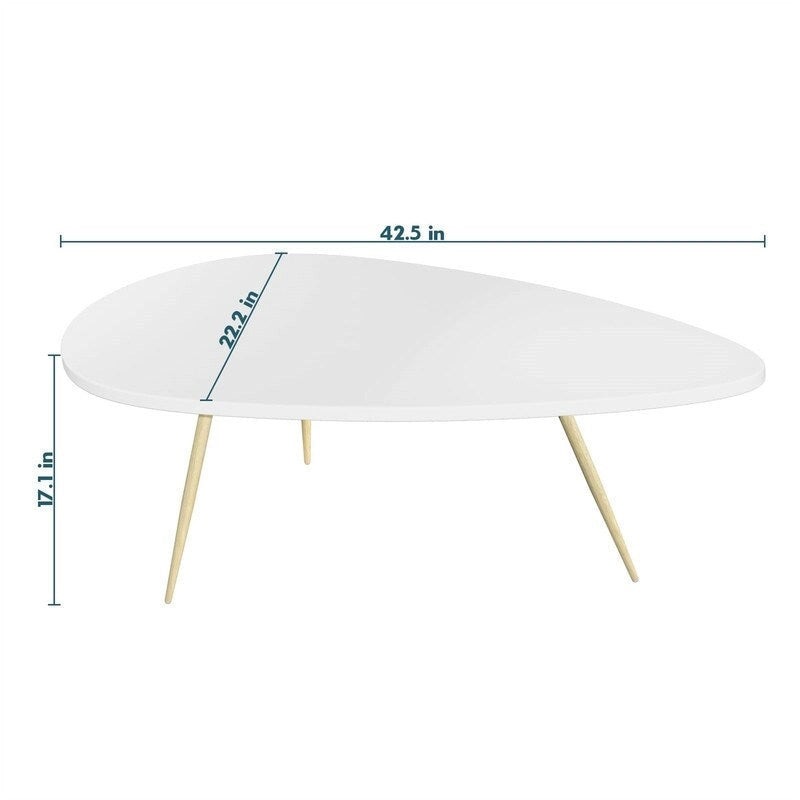 Table basse pour petits espaces - Ovale, 22,2P x 42,5L x 17,1H