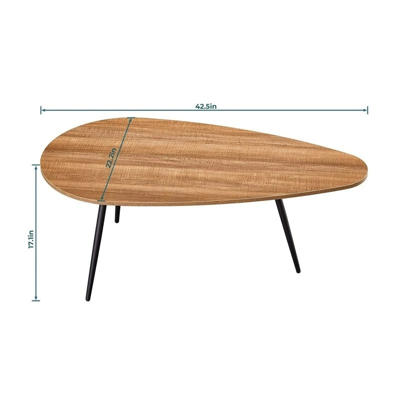 Table basse pour petits espaces - Ovale, 22,2P x 42,5L x 17,1H