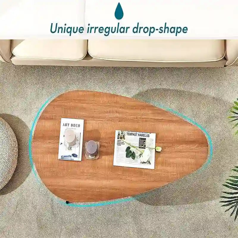 Table basse pour petits espaces - Ovale, 22,2P x 42,5L x 17,1H