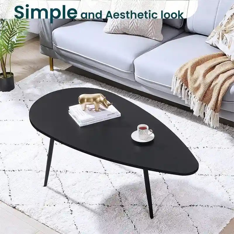 Table basse pour petits espaces - Ovale, 22,2P x 42,5L x 17,1H