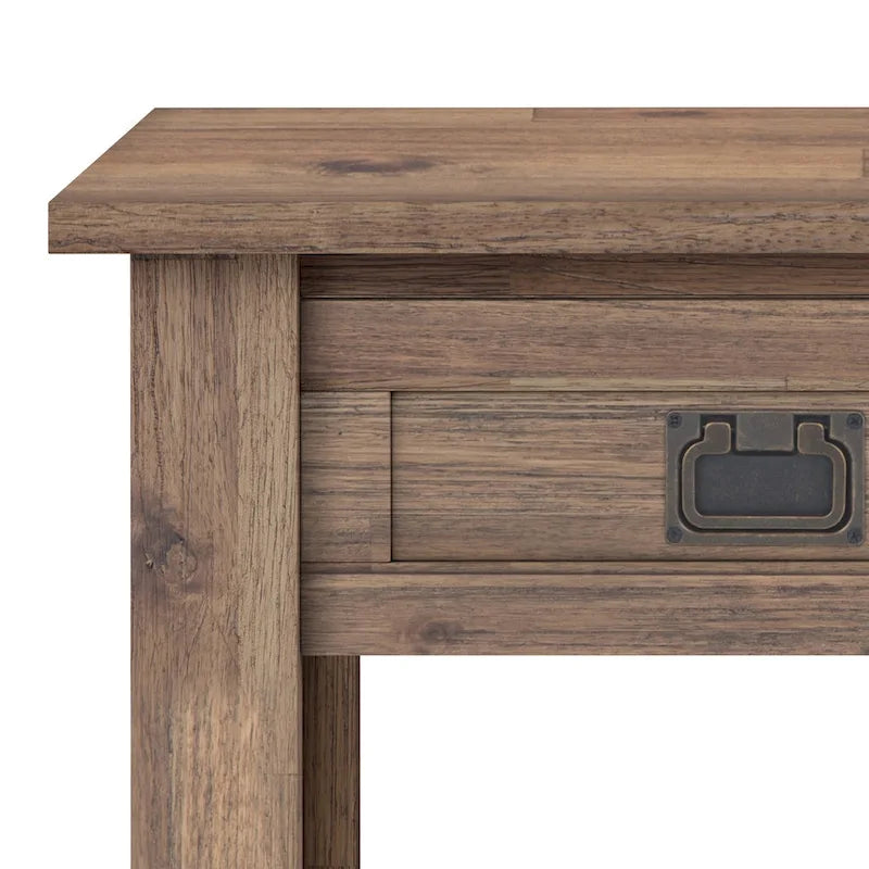WYNDENHALL Garret Table d'appoint carrée rustique en bois d'acacia massif de 55,8 cm de large – 55,8 cm (L) x 55,8 cm (P) x 55,8 cm (H)