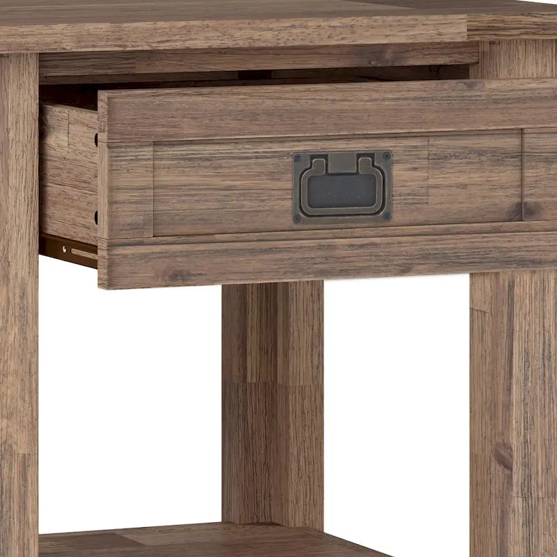 WYNDENHALL Garret Table d'appoint carrée rustique en bois d'acacia massif de 55,8 cm de large – 55,8 cm (L) x 55,8 cm (P) x 55,8 cm (H)