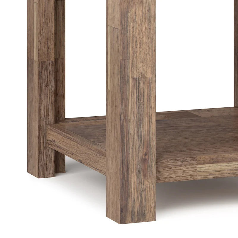 WYNDENHALL Garret Table d'appoint carrée rustique en bois d'acacia massif de 55,8 cm de large – 55,8 cm (L) x 55,8 cm (P) x 55,8 cm (H)