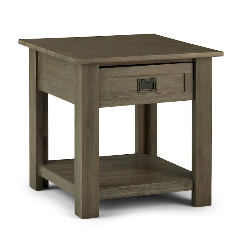 WYNDENHALL Garret Table d'appoint carrée rustique en bois d'acacia massif de 55,8 cm de large – 55,8 cm (L) x 55,8 cm (P) x 55,8 cm (H)