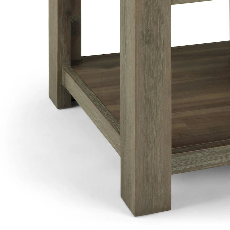 WYNDENHALL Garret Table d'appoint carrée rustique en bois d'acacia massif de 55,8 cm de large – 55,8 cm (L) x 55,8 cm (P) x 55,8 cm (H)