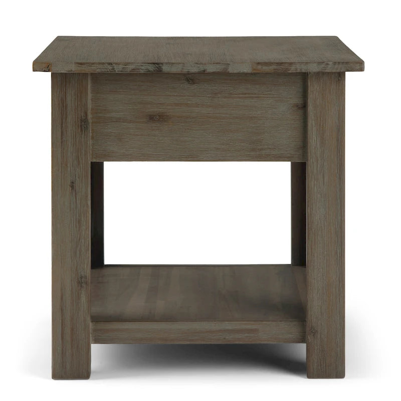 WYNDENHALL Garret Table d'appoint carrée rustique en bois d'acacia massif de 55,8 cm de large – 55,8 cm (L) x 55,8 cm (P) x 55,8 cm (H)