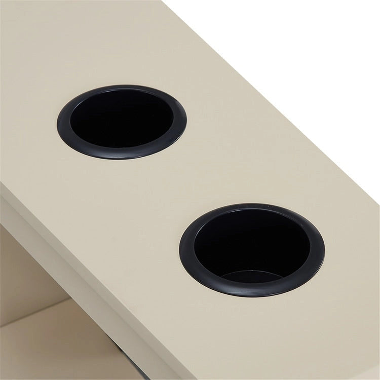 Table d'appoint étroite avec station de charge - Table de chevet avec rangement, 3 prises et 2 ports USB