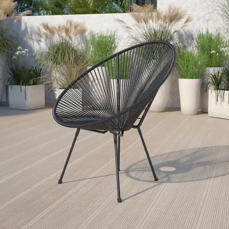 Fauteuil-hamac Papasan en rotin à élastiques - Capacité de 200 kg - 4 coloris