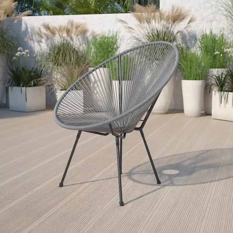Fauteuil-hamac Papasan en rotin à élastiques - Capacité de 200 kg - 4 coloris