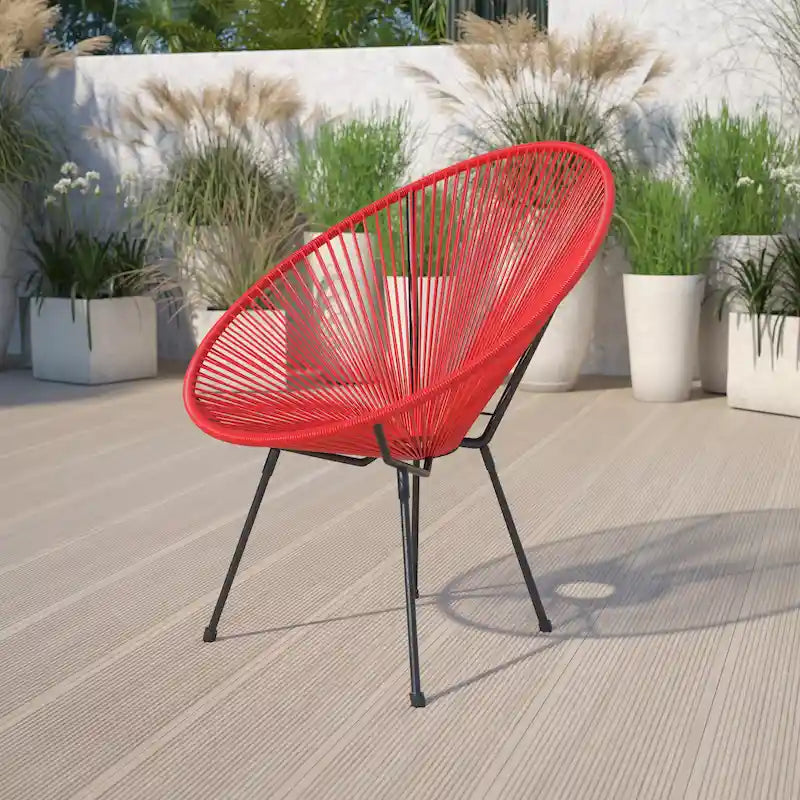 Fauteuil-hamac Papasan en rotin à élastiques - Capacité de 200 kg - 4 coloris