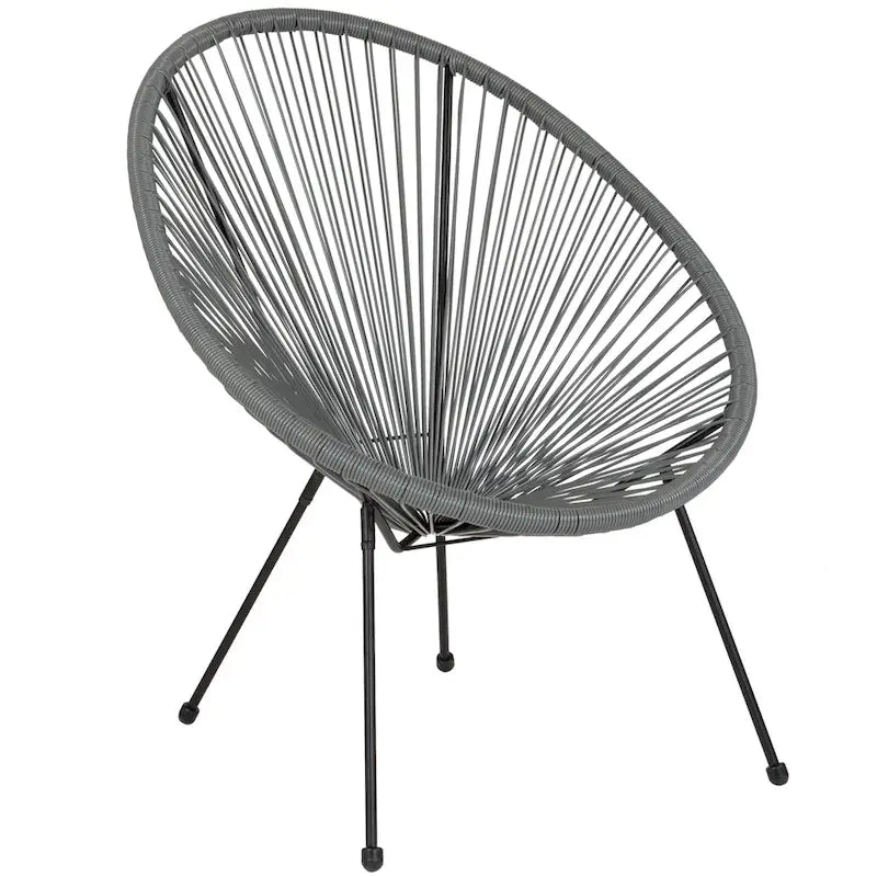 Fauteuil-hamac Papasan en rotin à élastiques - Capacité de 200 kg - 4 coloris