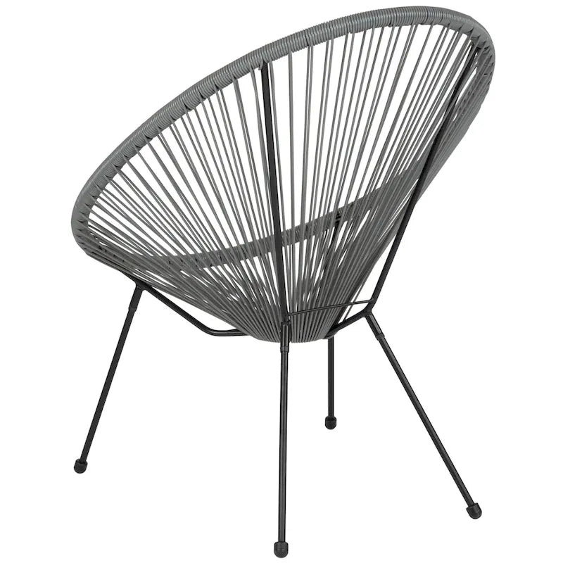Fauteuil-hamac Papasan en rotin à élastiques - Capacité de 200 kg - 4 coloris