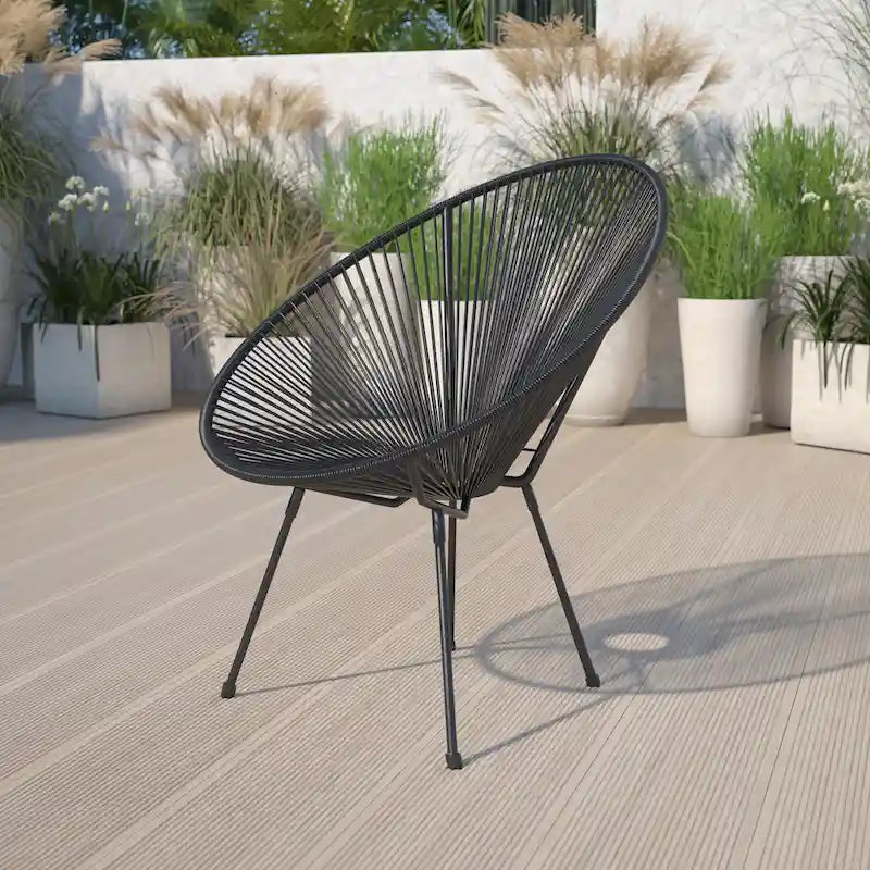 Fauteuil-hamac Papasan en rotin à élastiques - Capacité de 200 kg - 4 coloris
