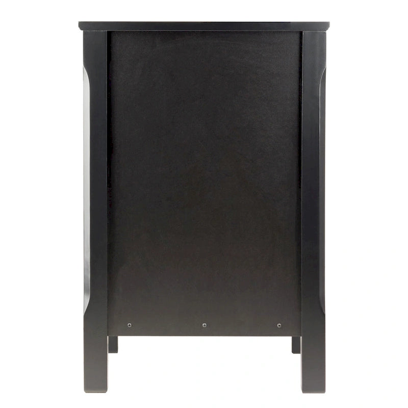 Table de chevet et d'appoint noire à 3 tiroirs - 15.75L x 15.75P x 23.63H pouces