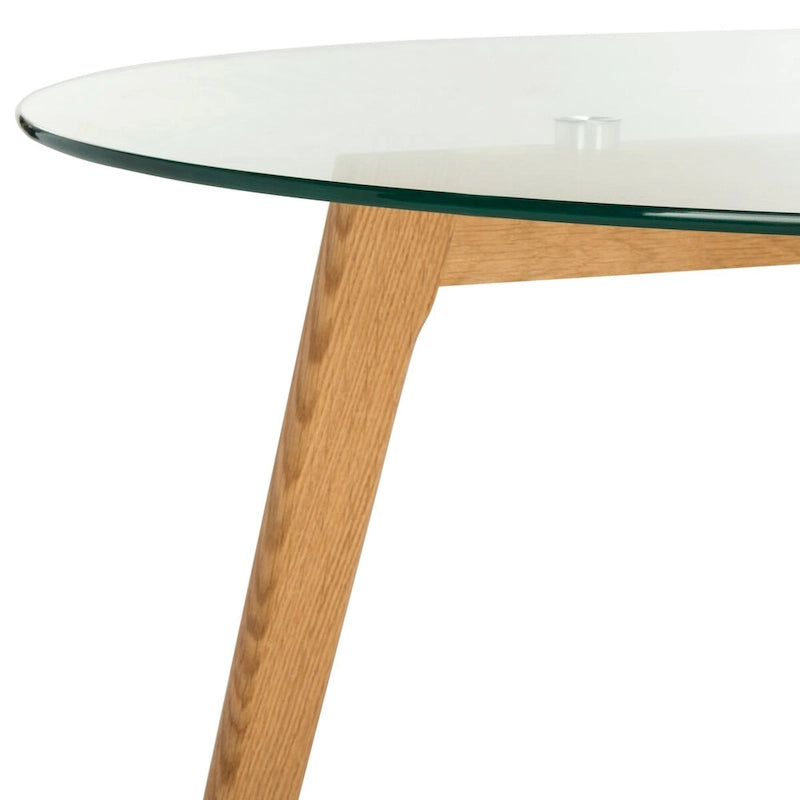 Table basse ronde en verre du milieu du siècle - 35L x 35P x 18H pouces