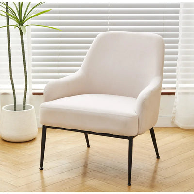 Fauteuil d'appoint d'intérieur en velours du milieu du siècle avec accoudoirs inclinés