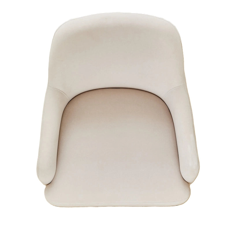 Fauteuil d'appoint d'intérieur en velours du milieu du siècle avec accoudoirs inclinés