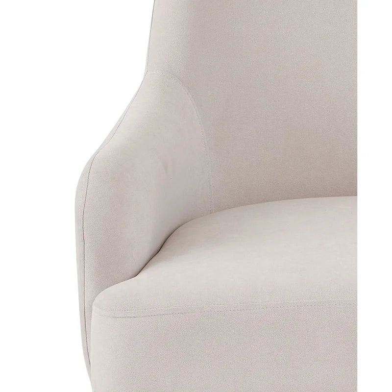 Fauteuil d'appoint d'intérieur en velours du milieu du siècle avec accoudoirs inclinés