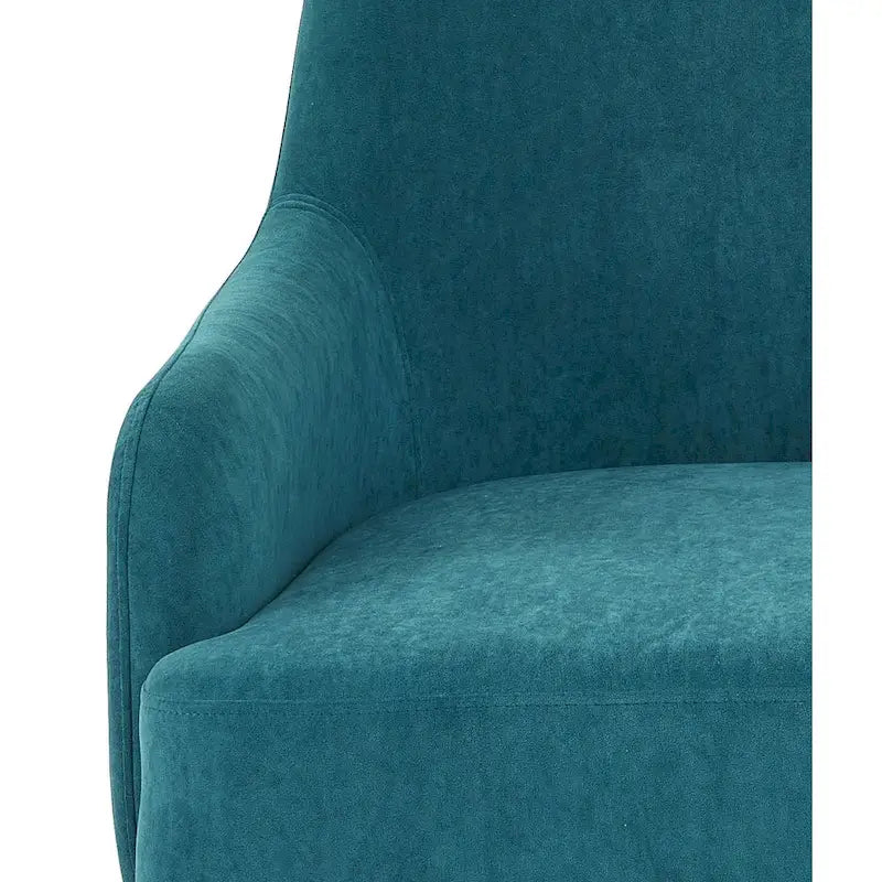 Fauteuil d'appoint d'intérieur en velours du milieu du siècle avec accoudoirs inclinés