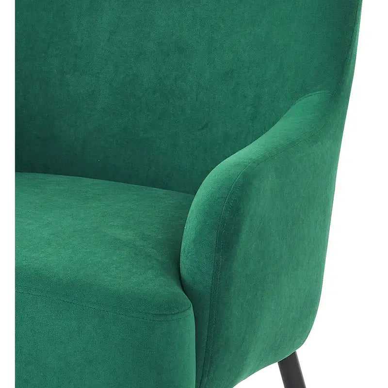 Fauteuil d'appoint d'intérieur en velours du milieu du siècle avec accoudoirs inclinés