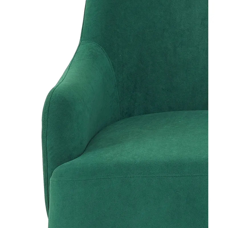 Fauteuil d'appoint d'intérieur en velours du milieu du siècle avec accoudoirs inclinés