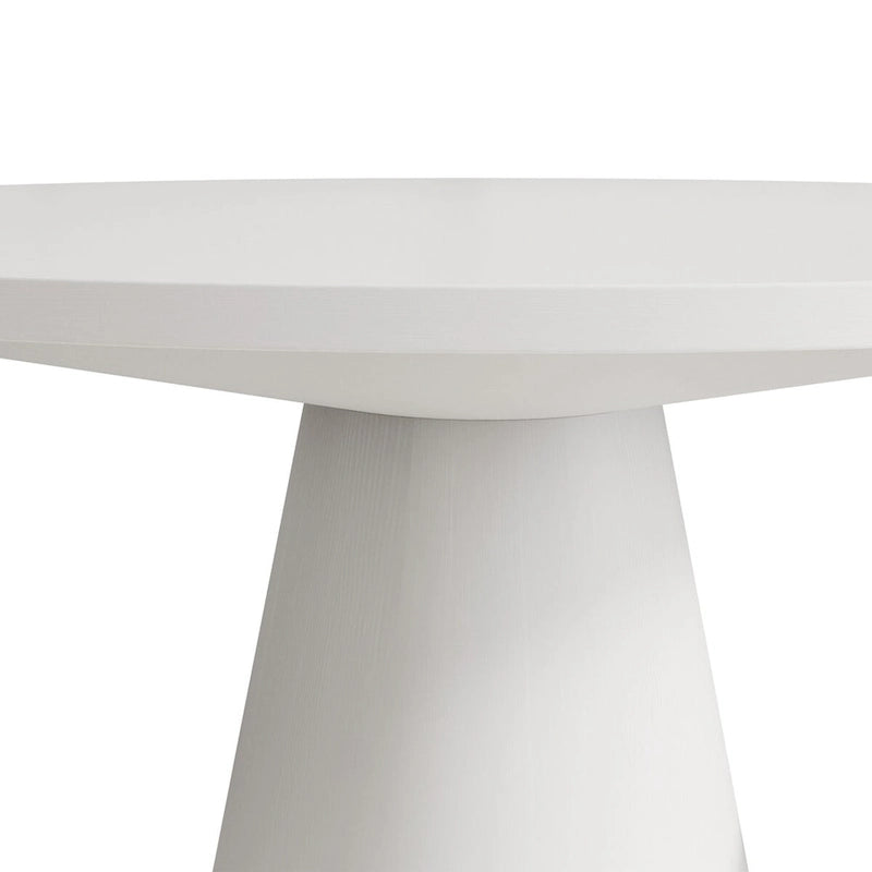 Table ronde à manger rétro pour 4 personnes - Plateau en MDF et hévéa avec pieds en bois composite